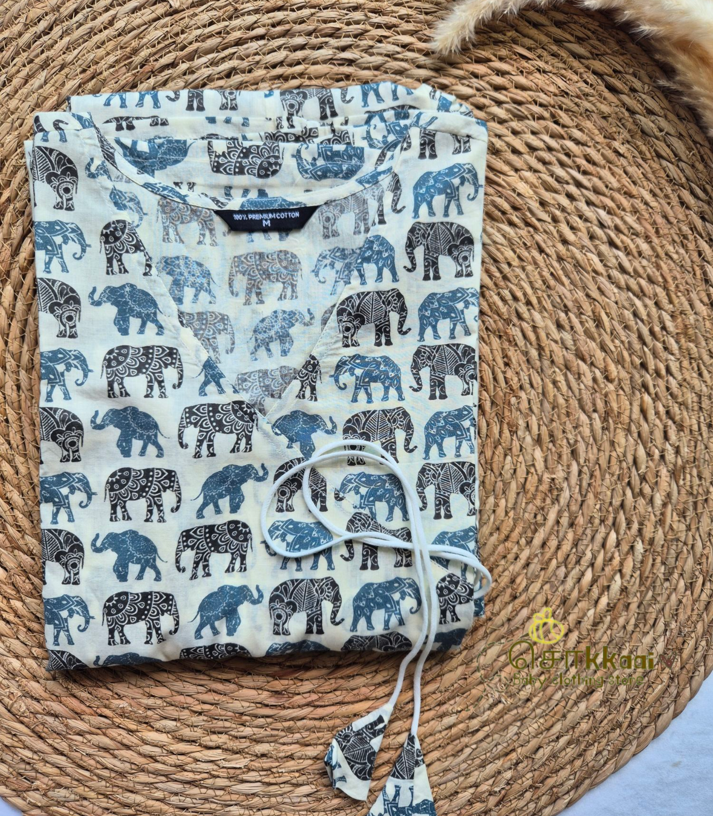 Blue Elephant Mom-Son Combo - (0 to 1 year)