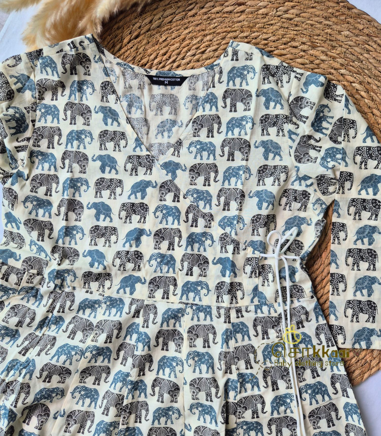 Blue Elephant Mom-Son Combo - (0 to 1 year)