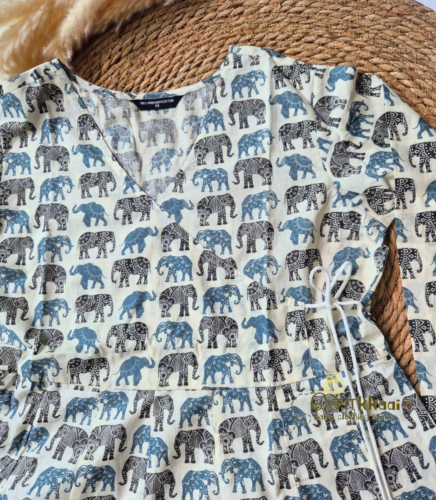 Blue Elephant Mom-Son Combo - (0 to 1 year)