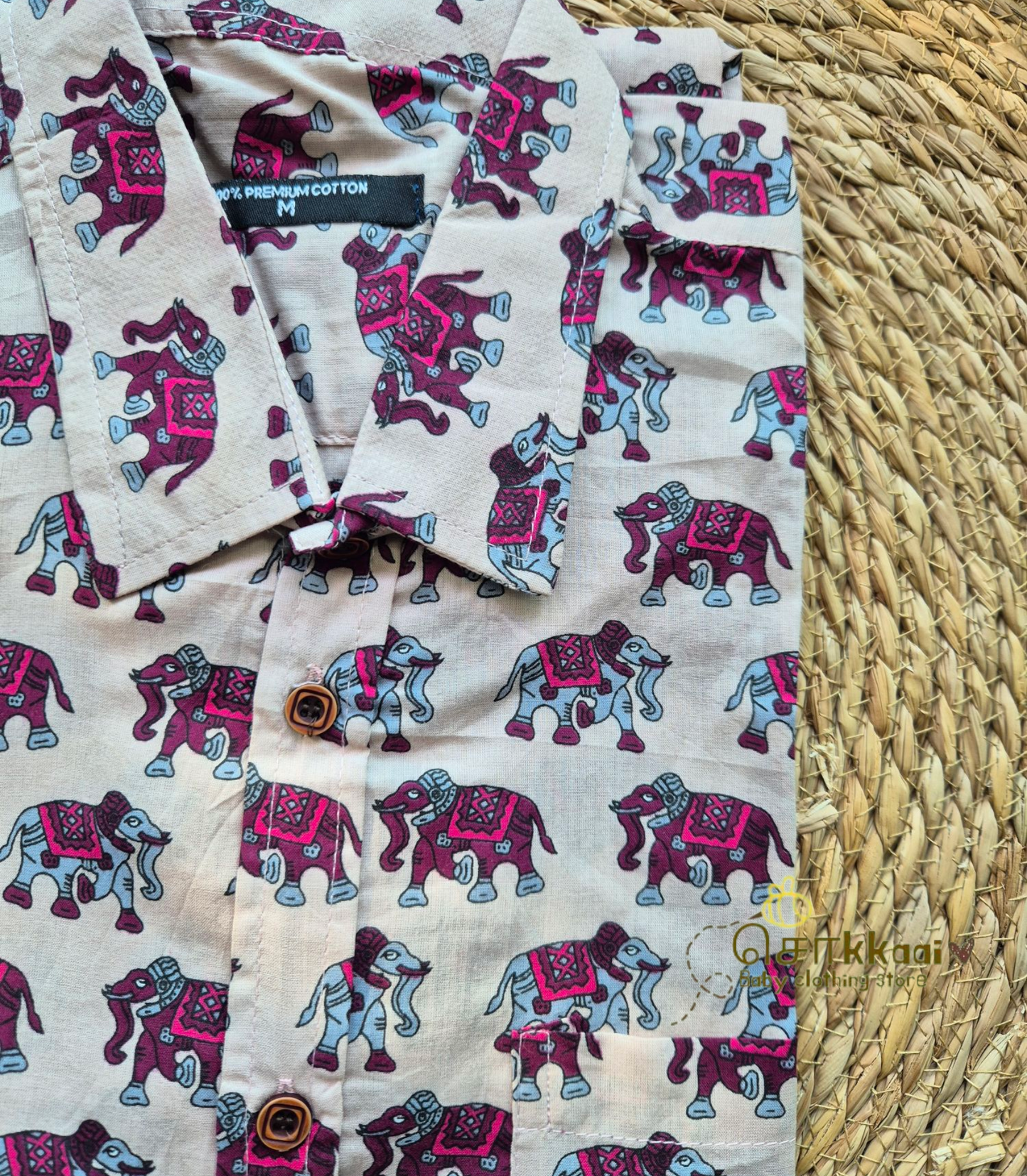 Onion pink elephant Men's shirt (family combo) - M to XXL