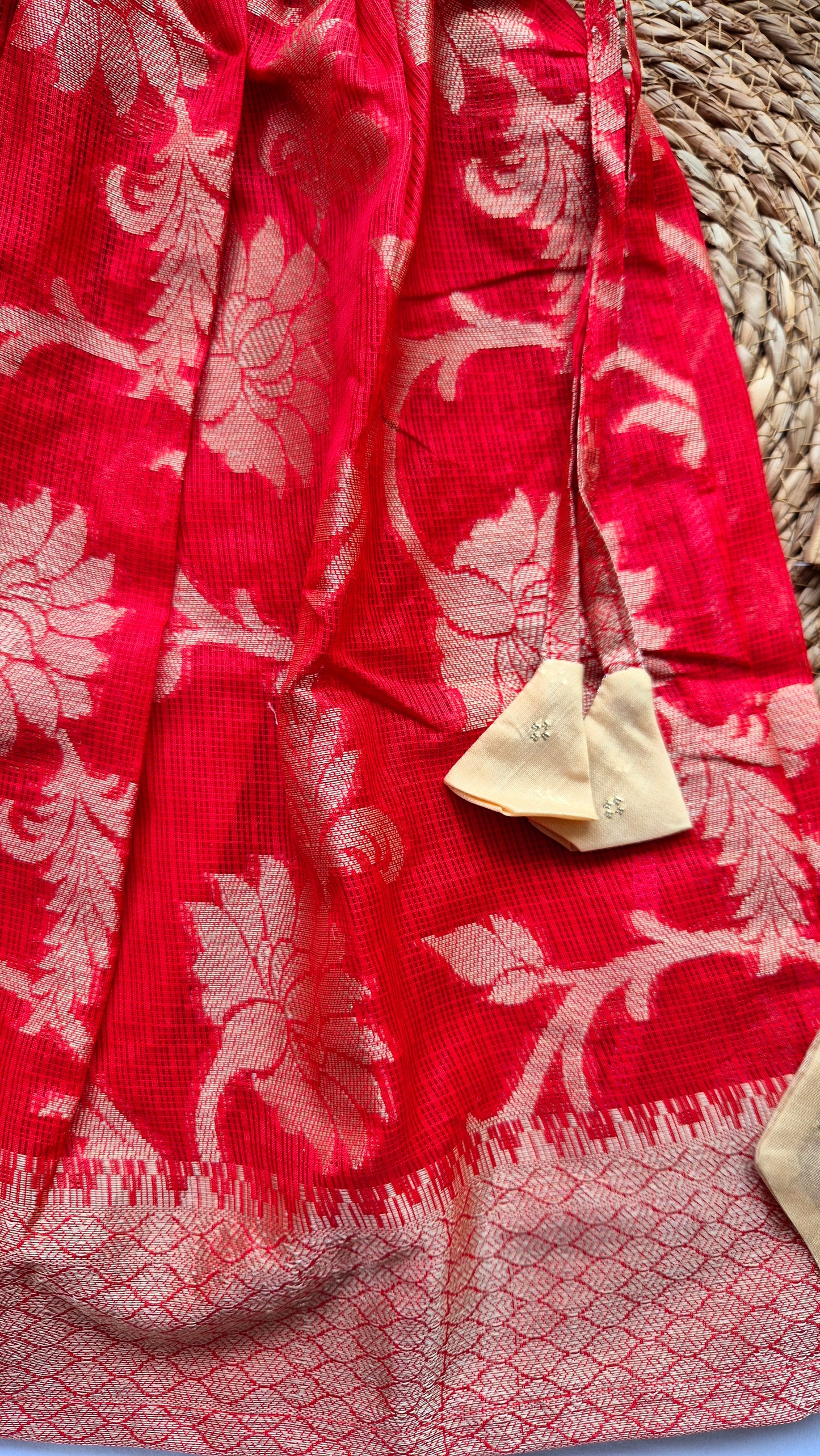 Red and Biege Skirt and top for Girls (1-4years)