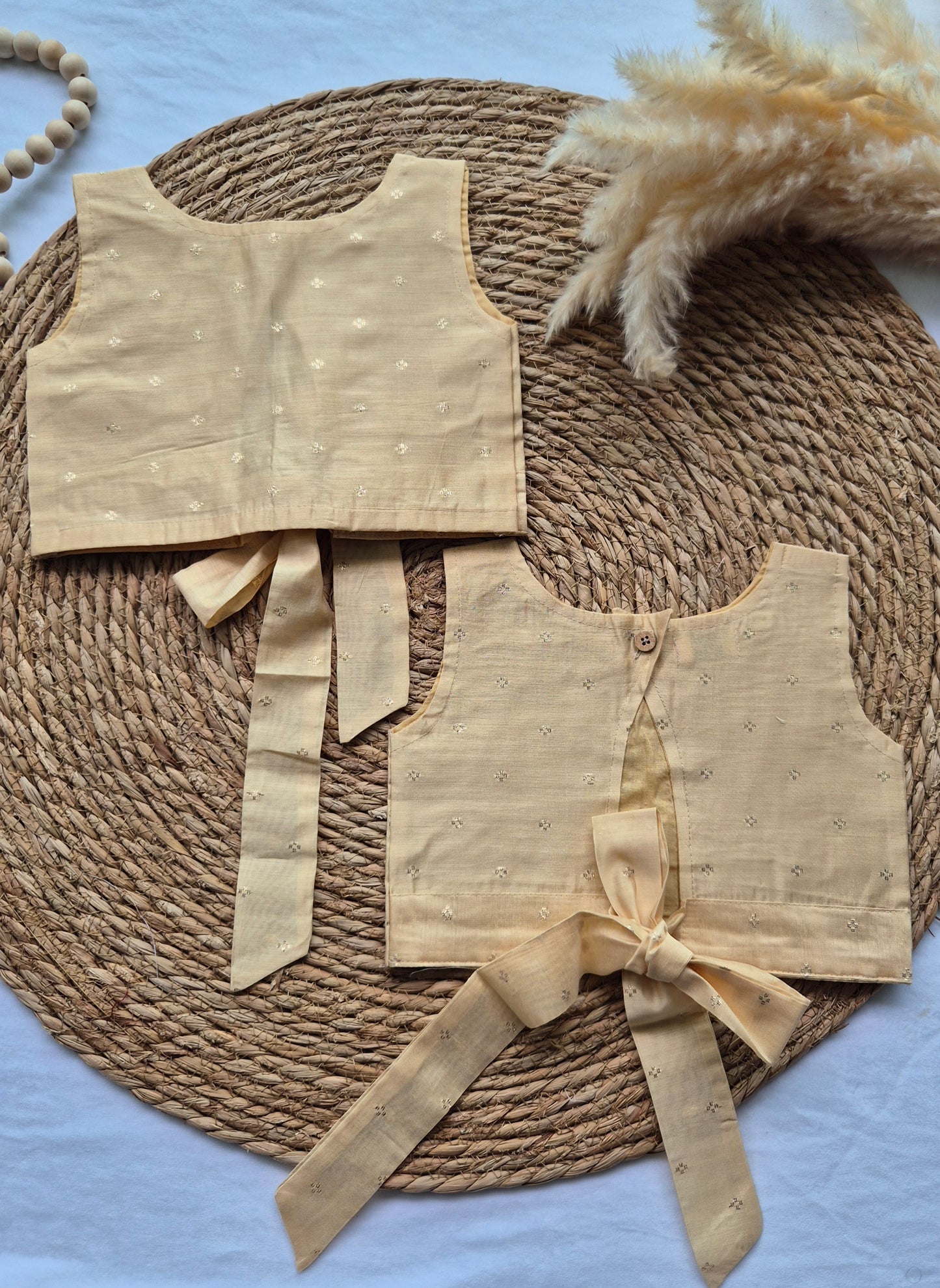 Red and Biege Skirt and top for Girls (1-4years)