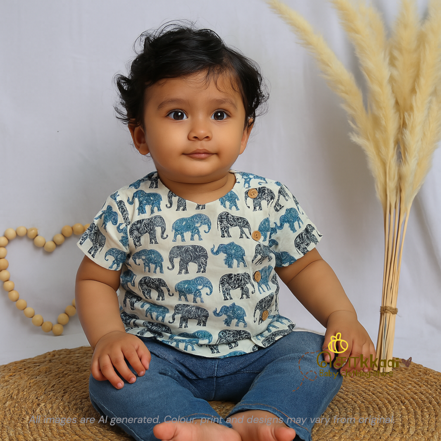 Blue Elephant Dad-Son Combo - (0 to 1 year)