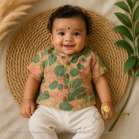 Wild floral cotton Kids Shirt (0 to 3years)