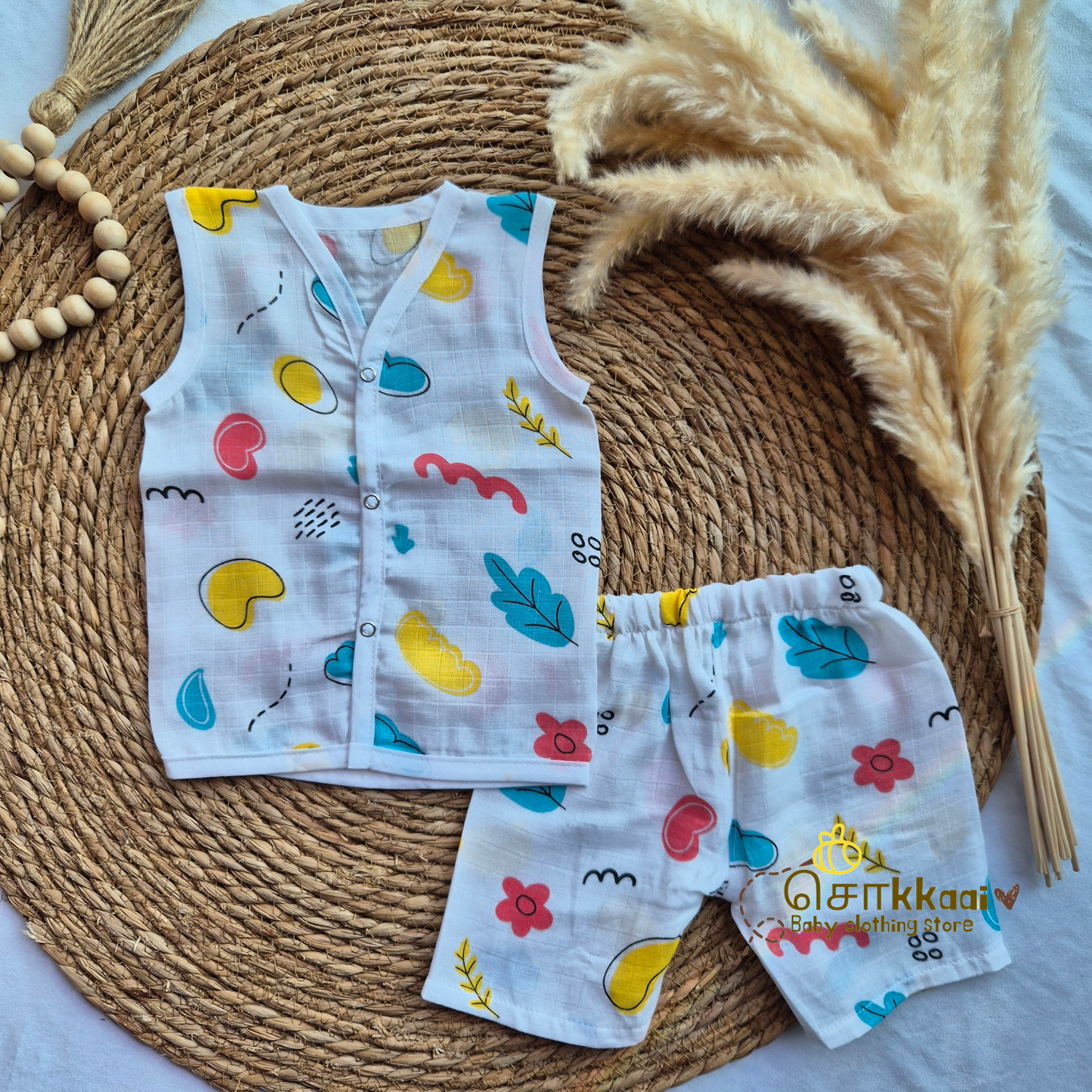100% Organic Muslin Coord Set (2y to 3y)
