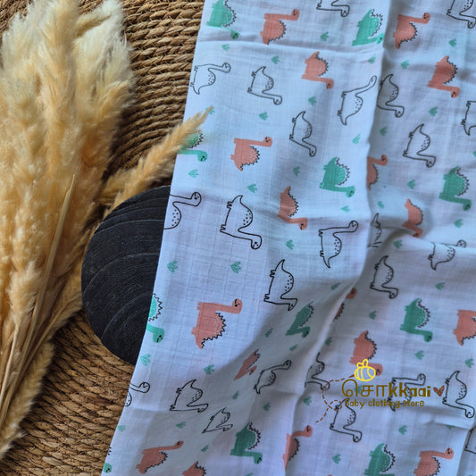Dino Trail muslin (swaddle & wash cloth) - Sokkaai