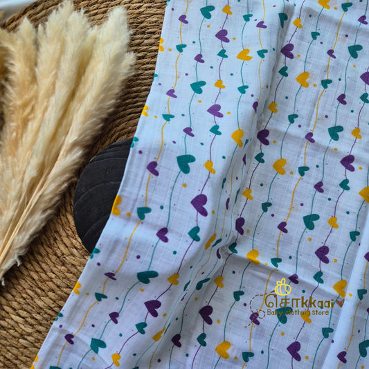 Heart Lines muslin(swaddle & wash cloth) - Sokkaai