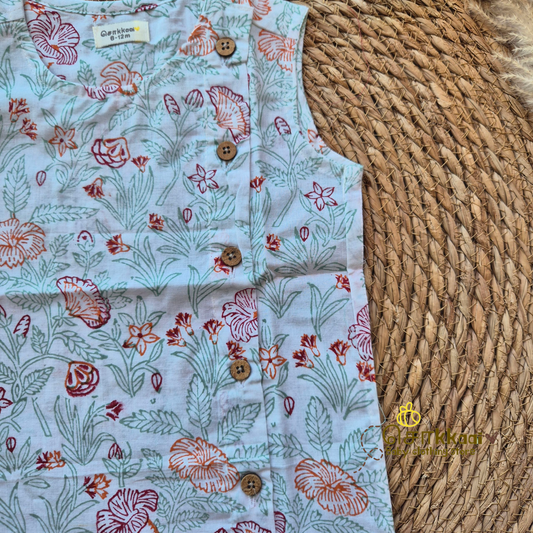 Mint Botanica cotton Side Button Jablas (0-3years)