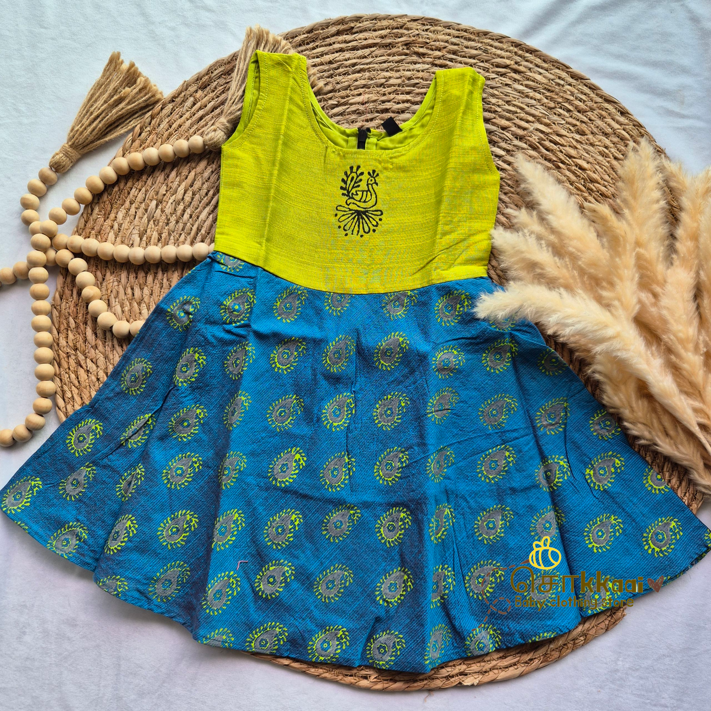Artisan handmade Girl Frock - (9-12m)
