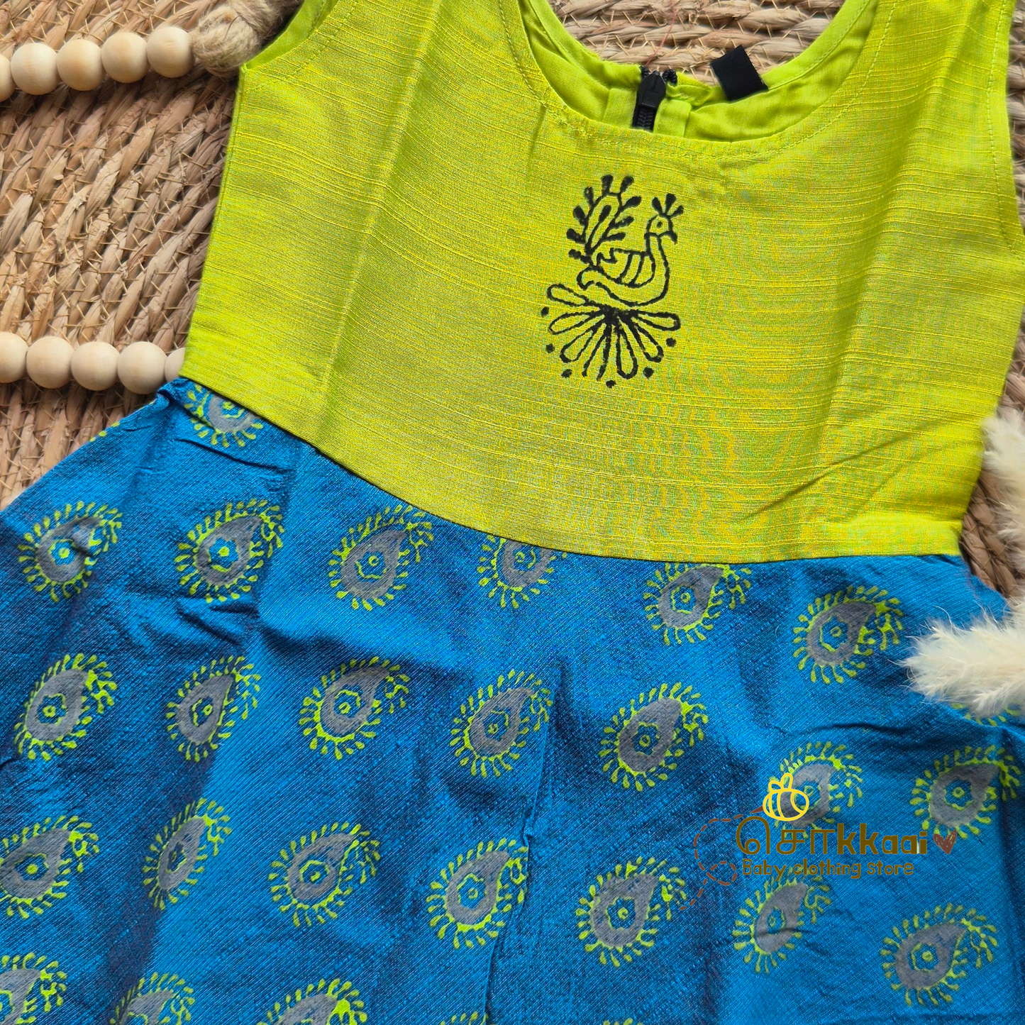 Artisan handmade Girl Frock - (9-12m)