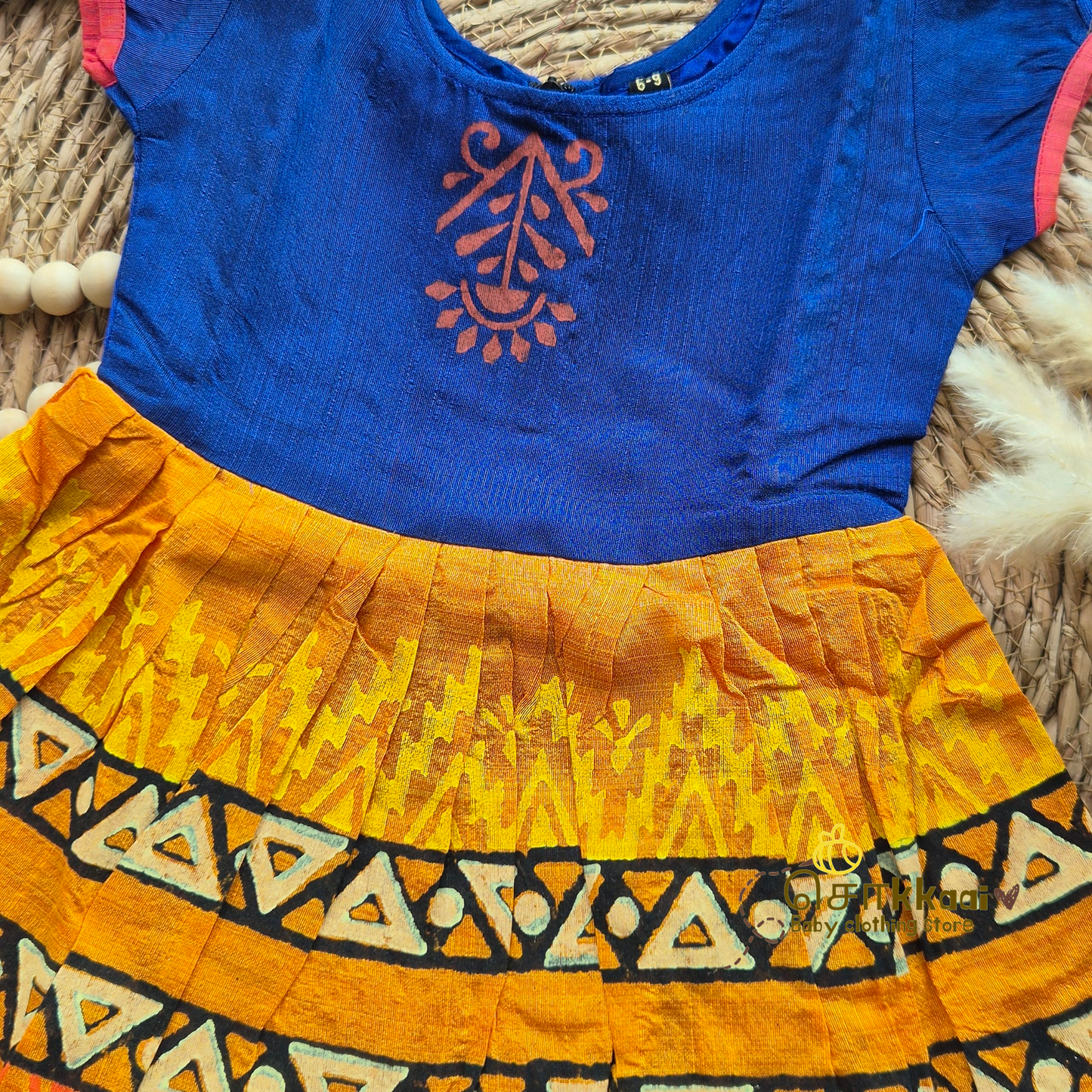Artisan handmade Girl Frock - (6-9m)
