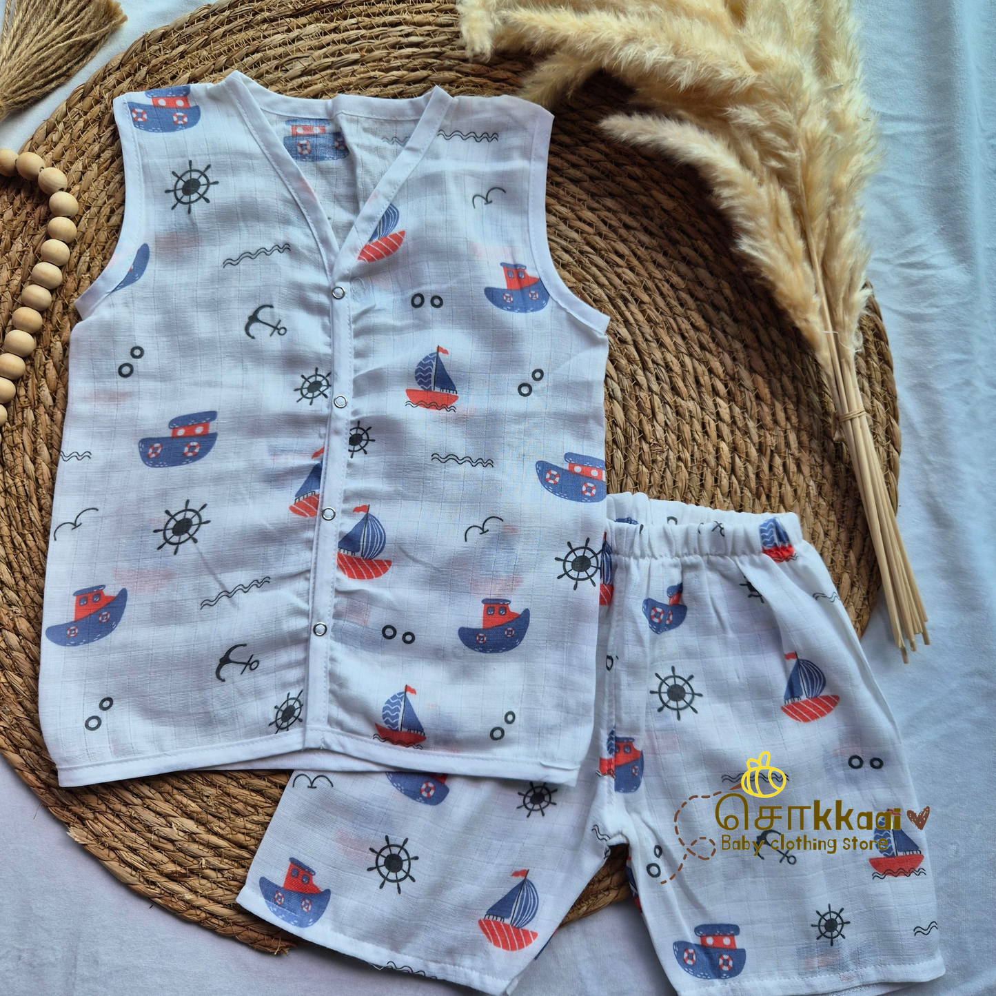 100% Organic Muslin Coord Set (2y to 3y)