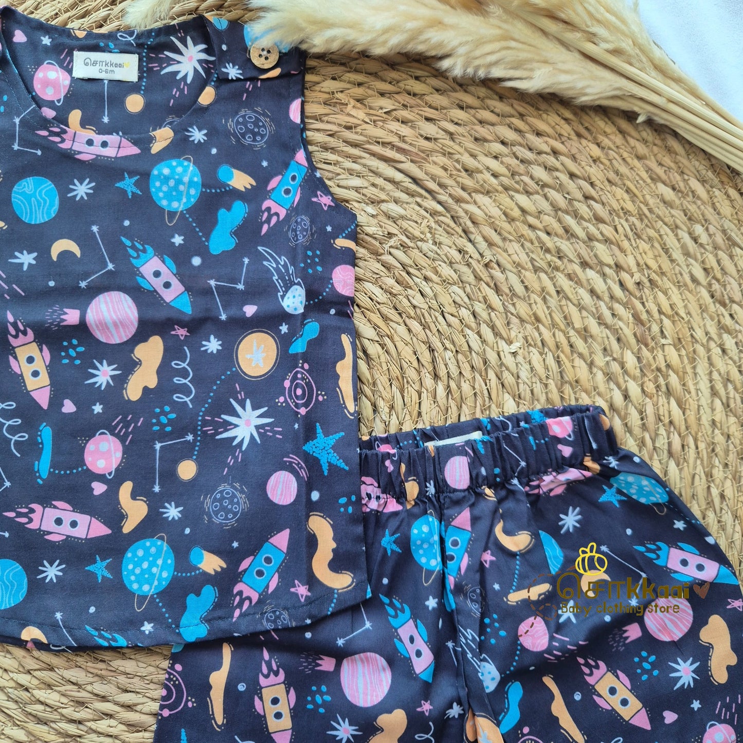 Rocket dreams mix cotton coord set (0-3years) - Unisex - Sokkaai