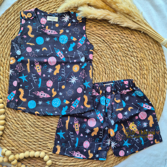 Rocket dreams mix cotton coord set (0-3years) - Unisex - Sokkaai