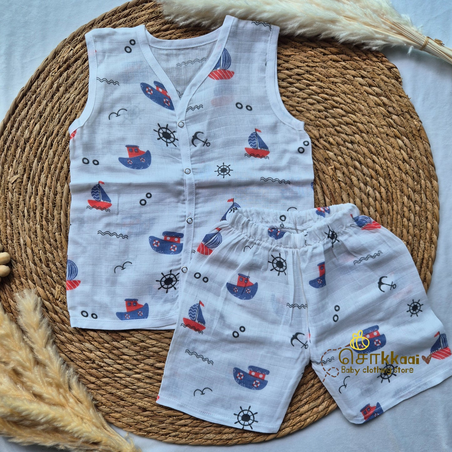 100% Organic Muslin Coord Set (1y to 2y)