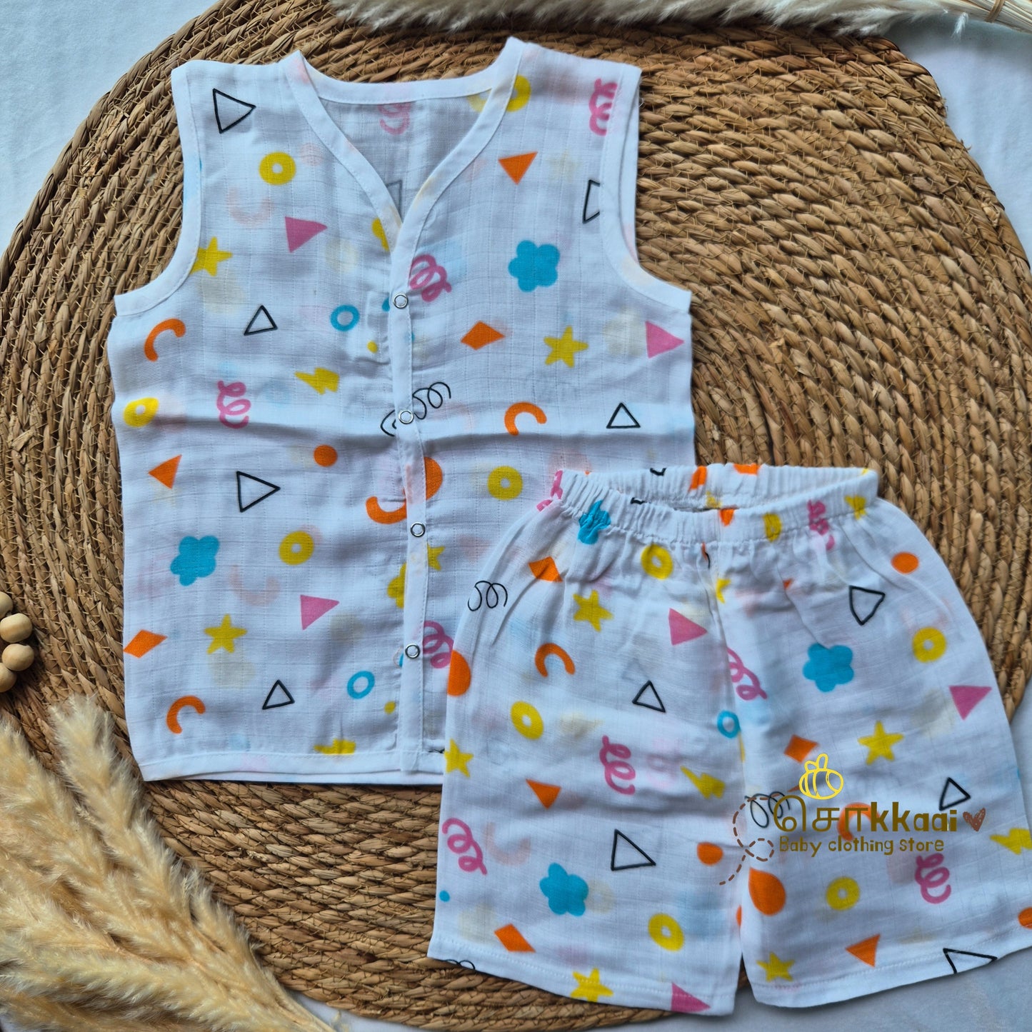 100% Organic Muslin Coord Set (1y to 2y)