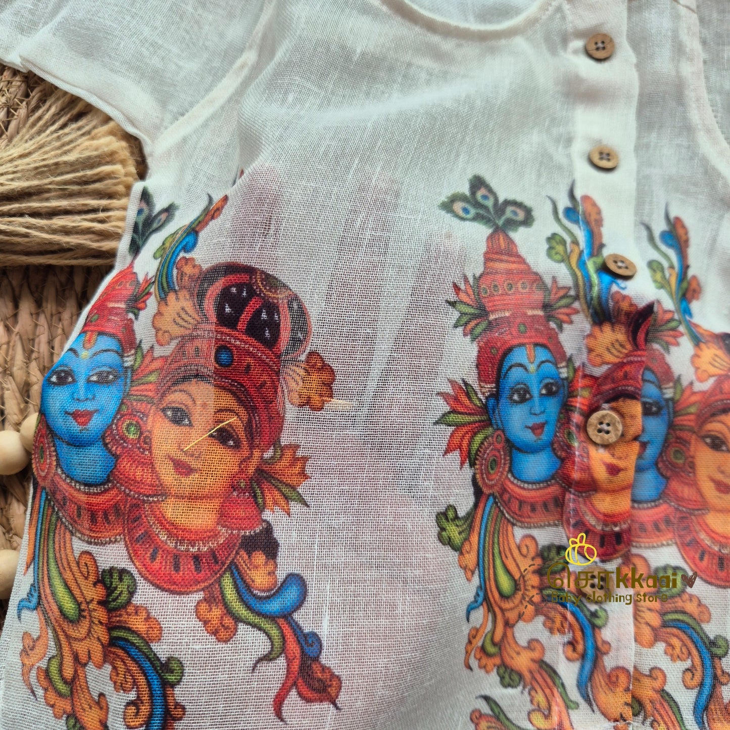 Radhe Krishna kids dhoti set (0-3yrs)