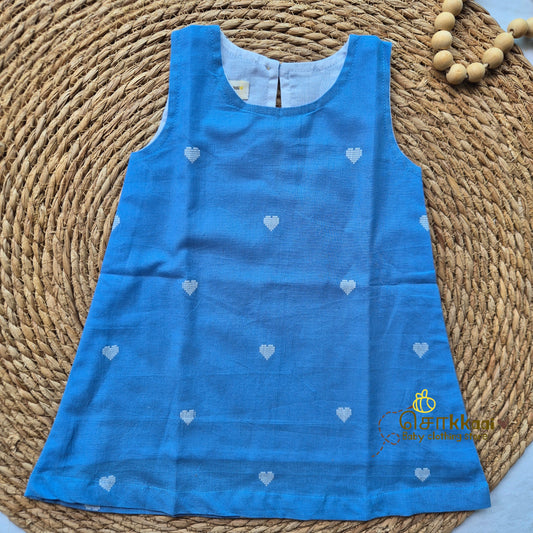 Blue Heart A-line frock - (0-6years) Sokkaai