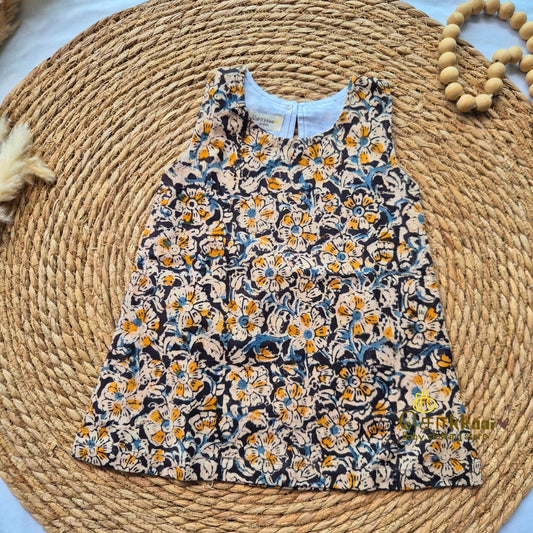 Black Rapid Kalamkari A-line frock - (0-6years) Sokkaai