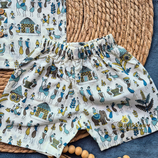 Warli Tales Cotton Coord Set (0-10years) - Sokkaai