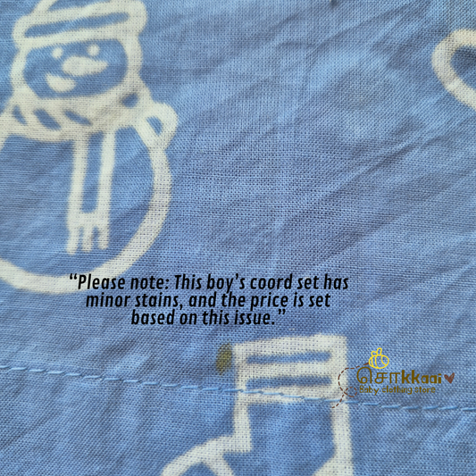 Frosty blue icon Christmas vibe coord set (0-10years) - Sokkaai