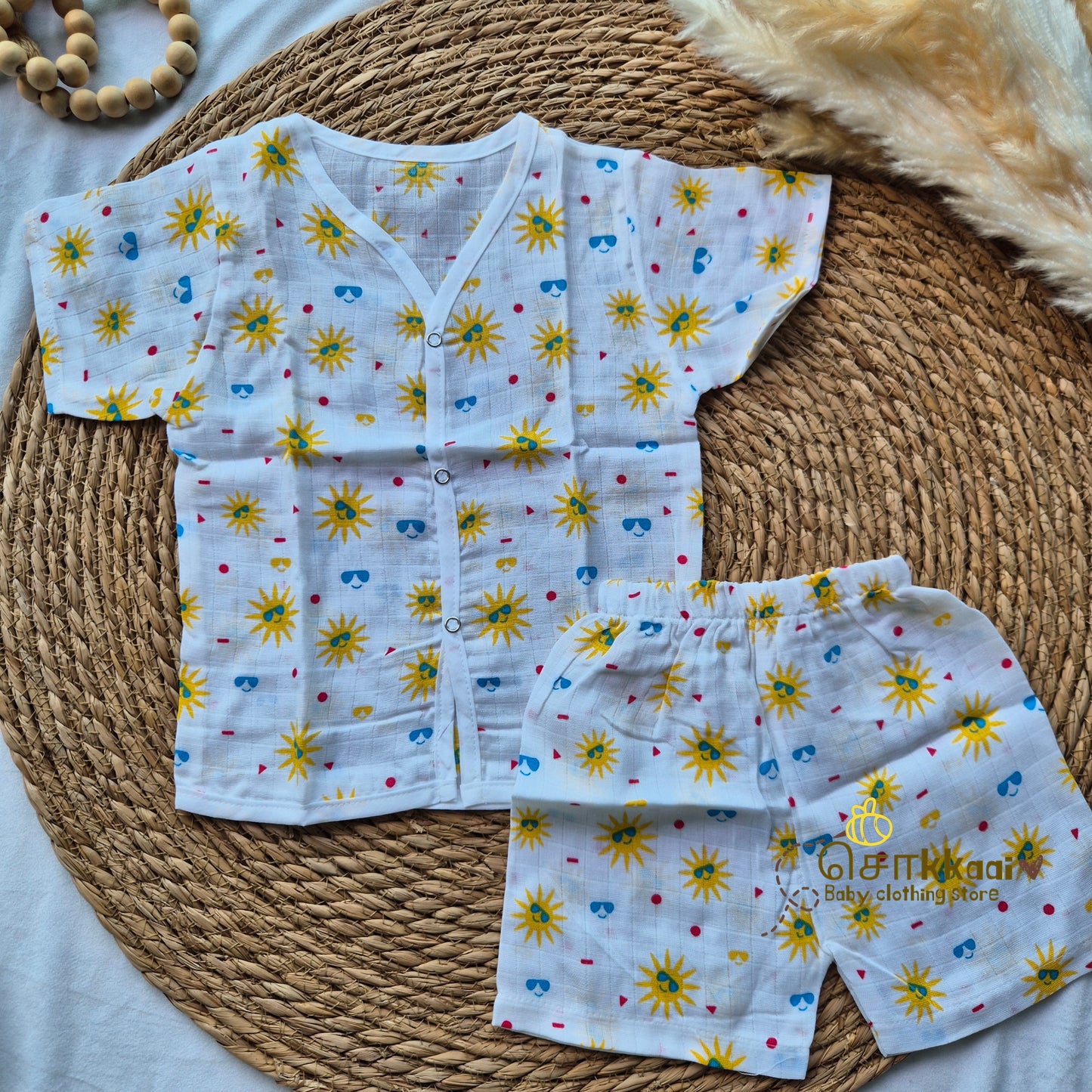 100% Organic Muslin Coord Set (6m to 12m)
