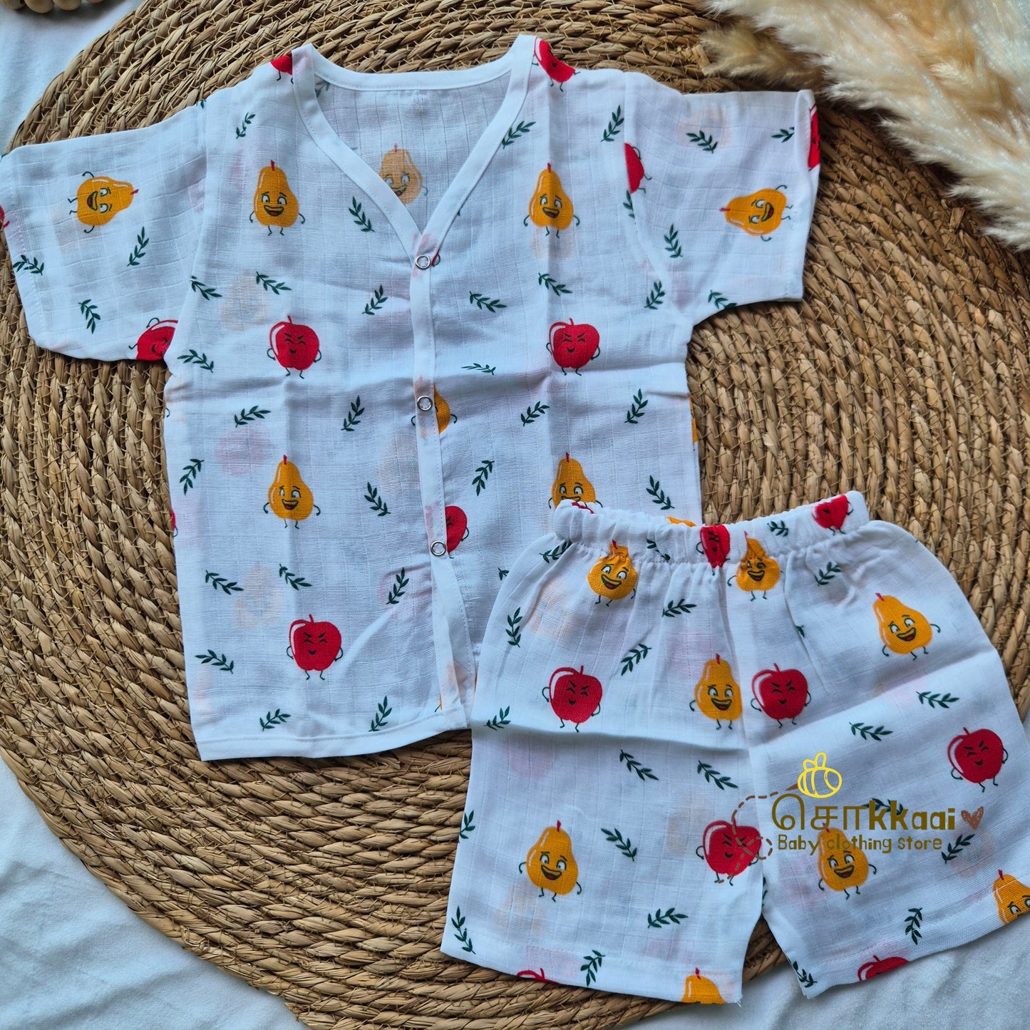 100% Organic Muslin Coord Set (6m to 12m)