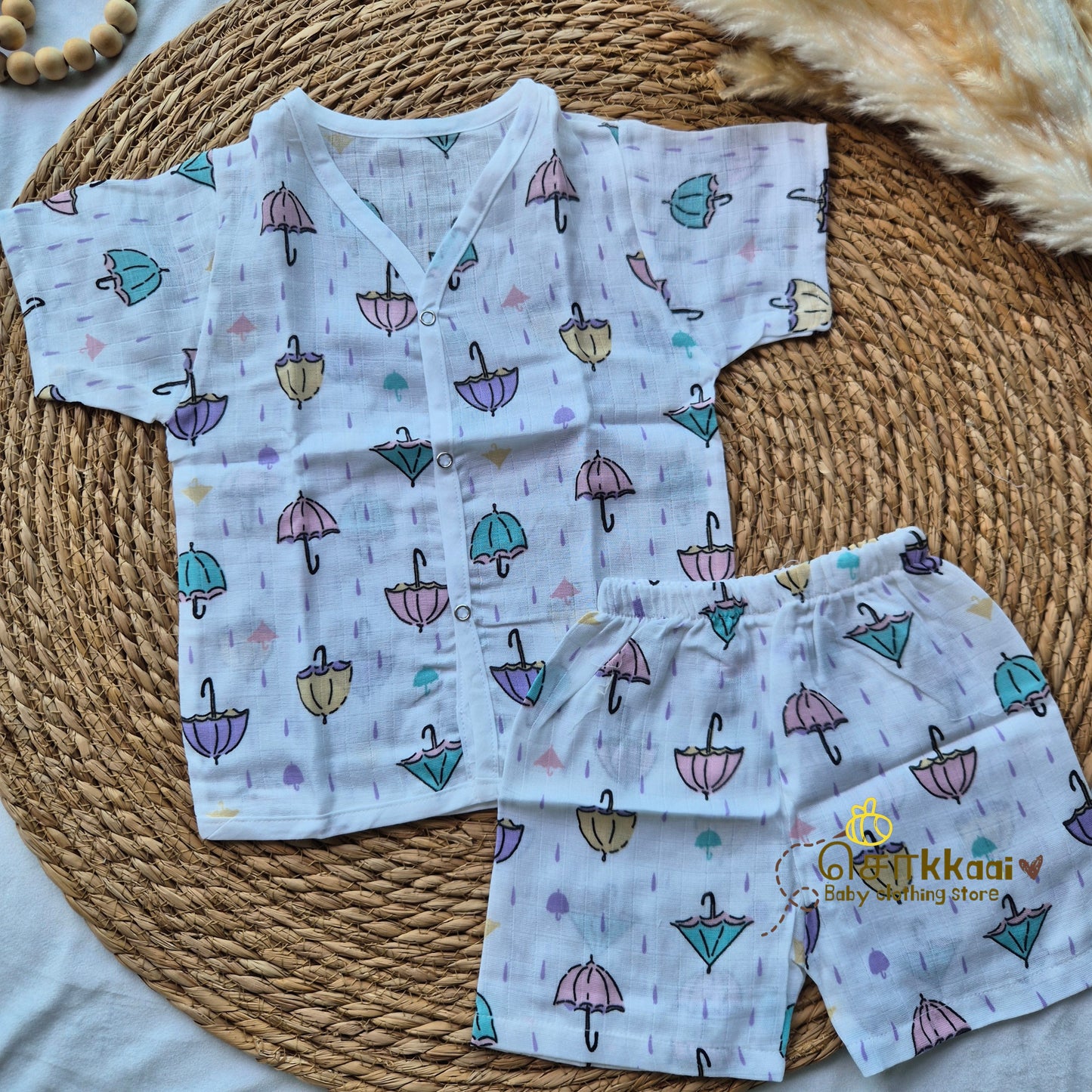 100% Organic Muslin Coord Set (6m to 12m)