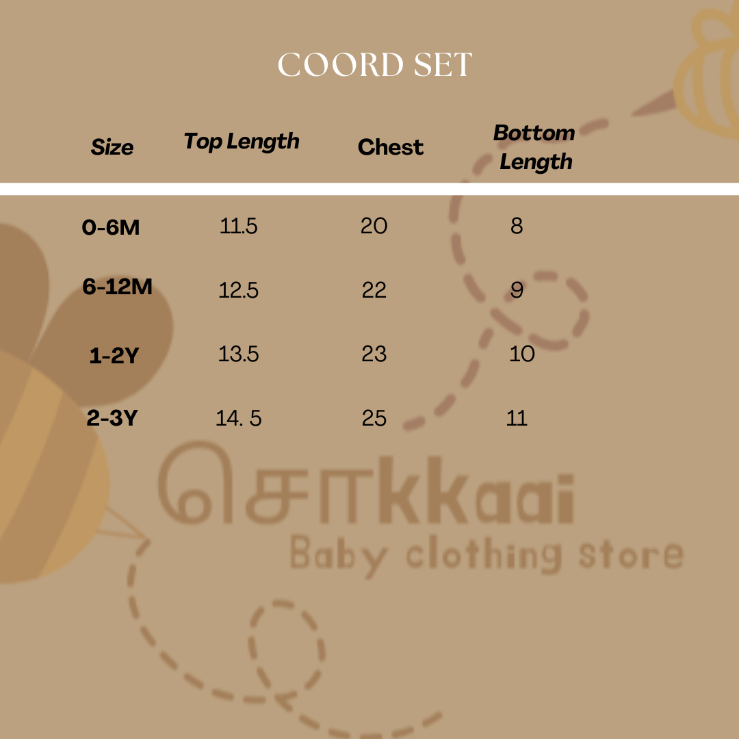 Mixed elephant cotton Coord Set (0-3years) - Unisex