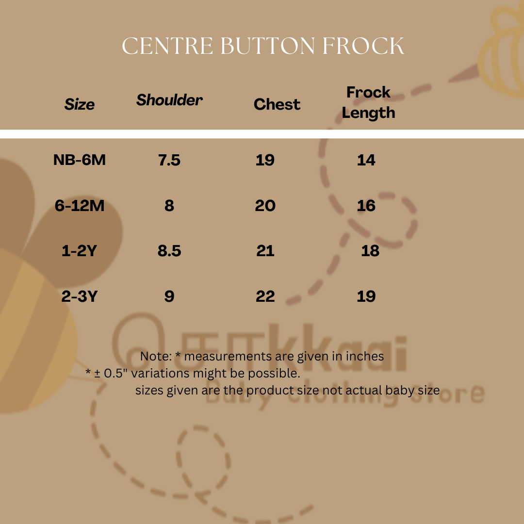 Brown animal carnival - Centre Button Girl Frock (Newborn to 3years)