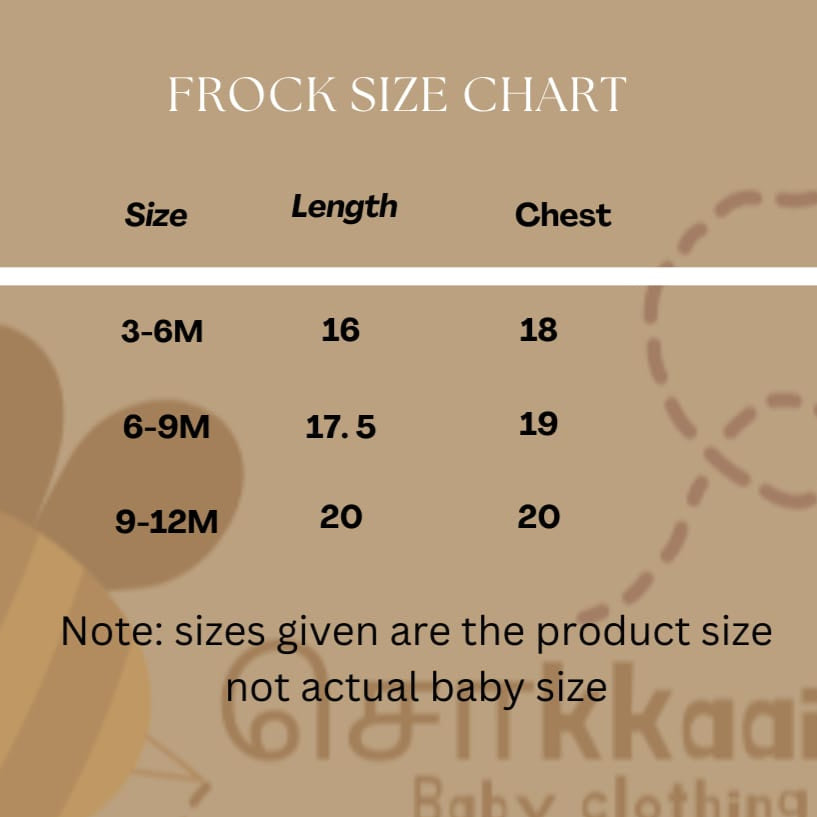 Artisan handmade Girl Frock - (3-6m)