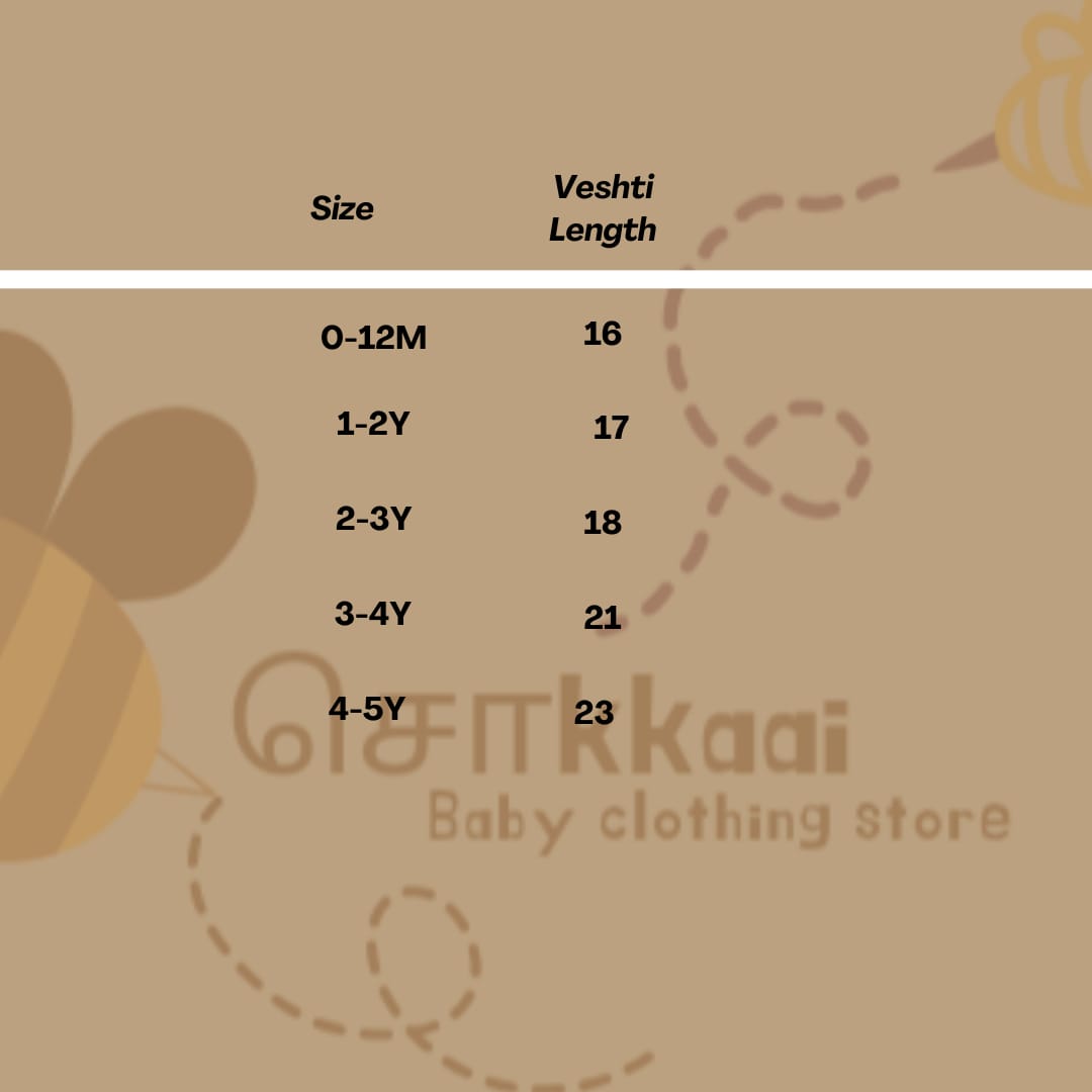 Tissue silk Gold Velcro Veshti