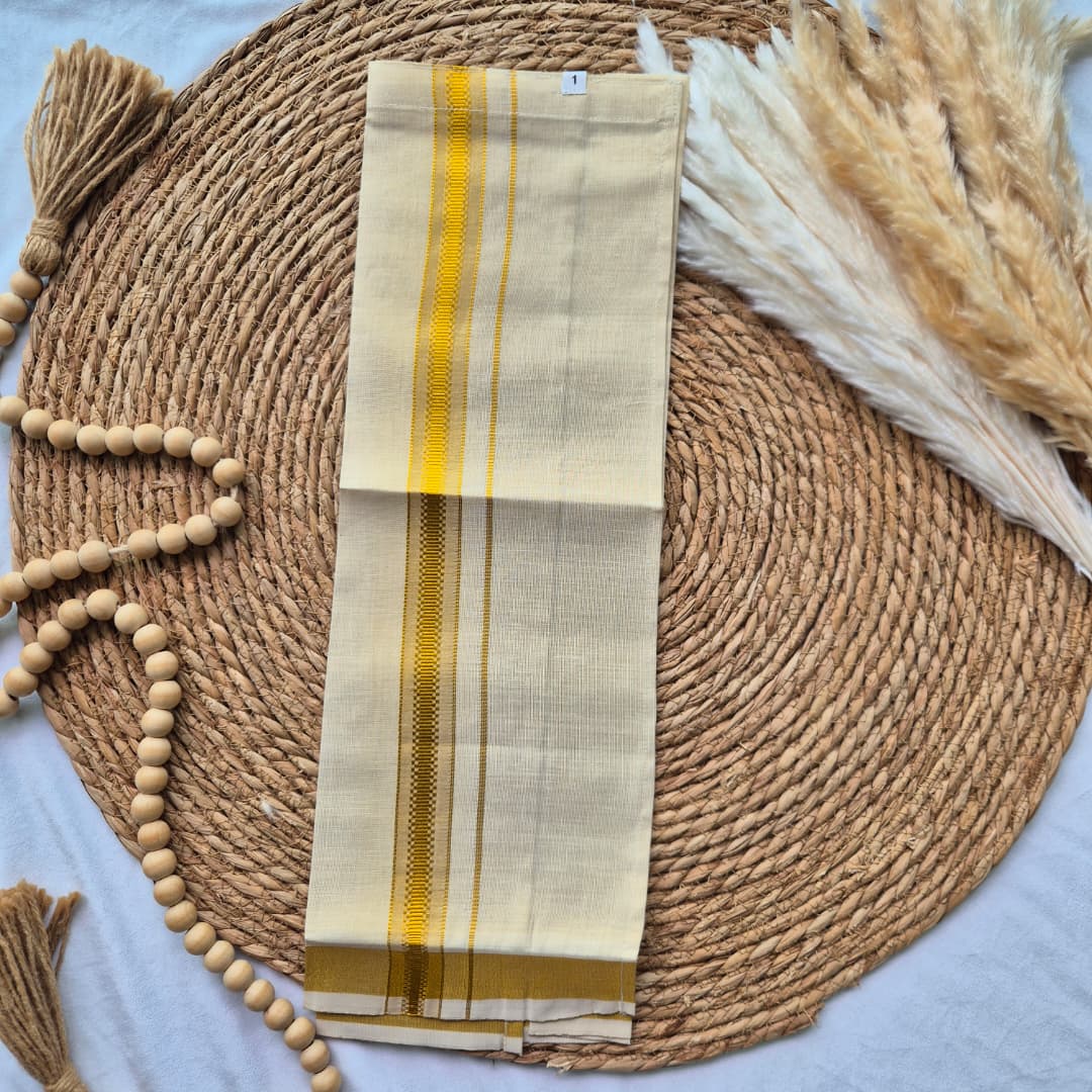 Tissue silk Gold Velcro Veshti