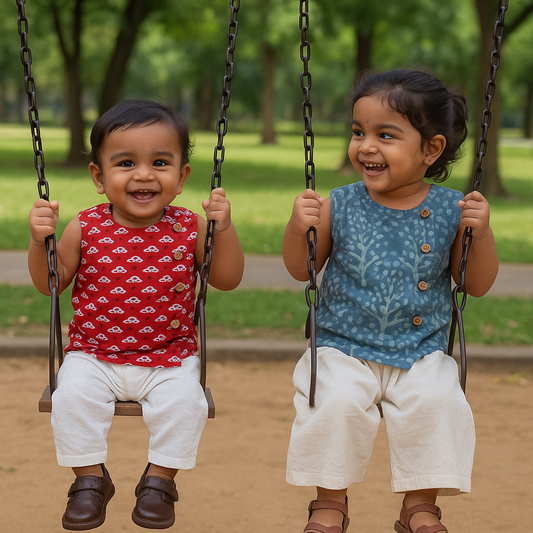 Grey tree printed cotton Side Button Jablas (0-12months)