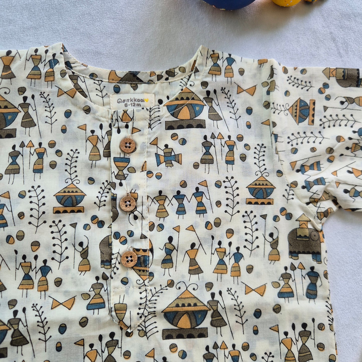 Tribal Tales mid length kurta with elbow sleeve (0-6years) Sokkaai
