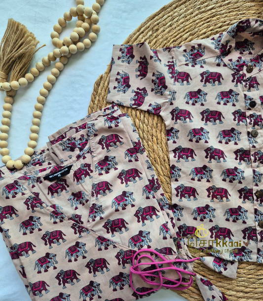 Onion pink elephant Mom-Son Combo