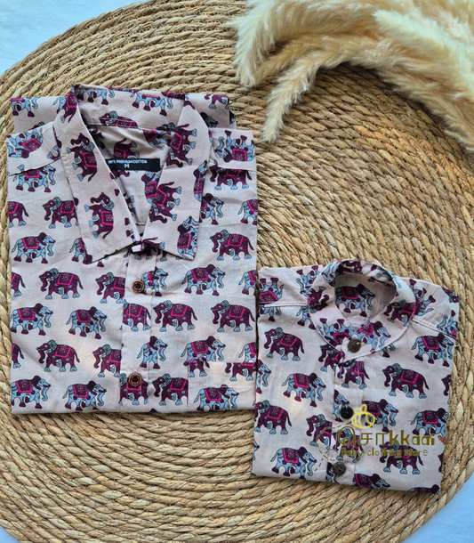 Onion pink elephant Dad-Son Combo