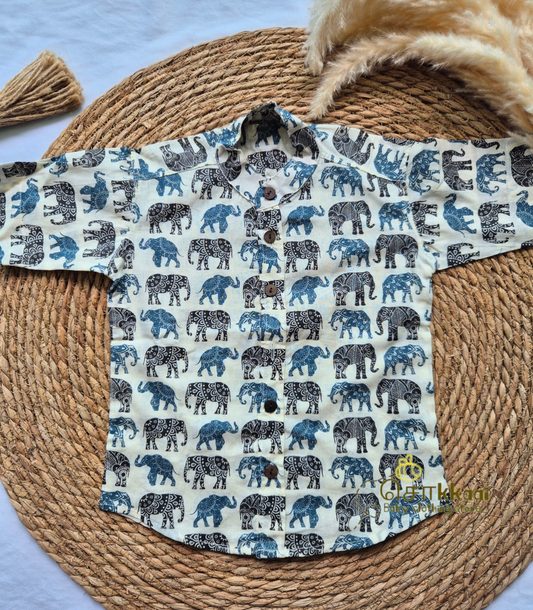 Blue Elephant Mom-Son Combo
