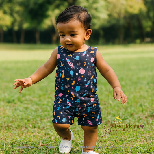 Rocket dreams mix cotton coord set (0-3years) - Unisex - Sokkaai