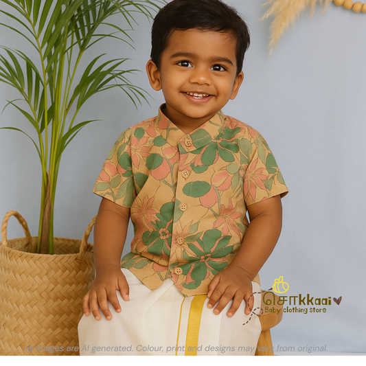 Wild floral cotton Kids Shirt (0 to 3years)