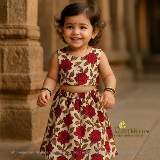 Rosewood charm Skirt and top for Girls (6m-4years)