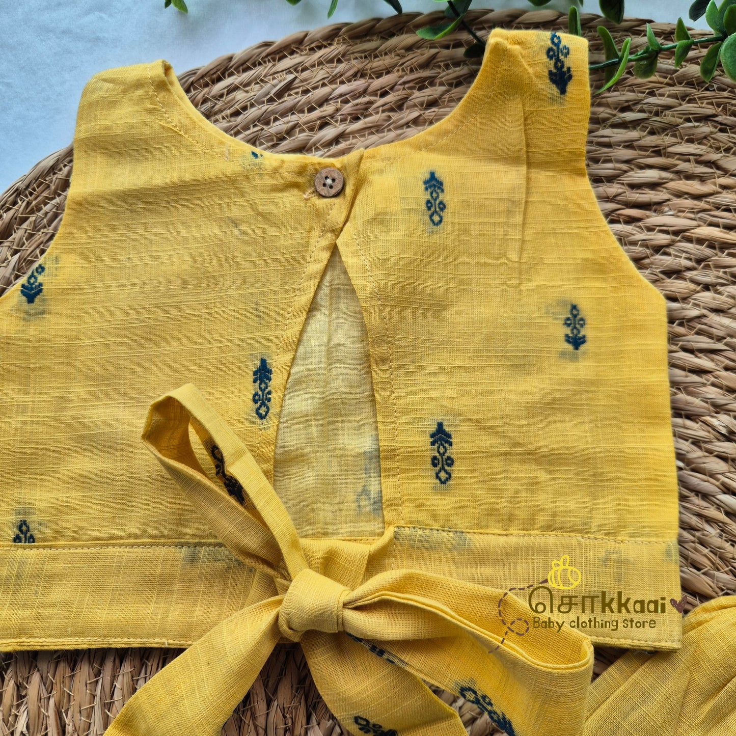 Yellow & Blue Butta Skirt and top Girls (6m-6years) - Sokkaai