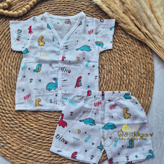 100% Organic Muslin Coord Set (0 to 6m) - Sokkaai