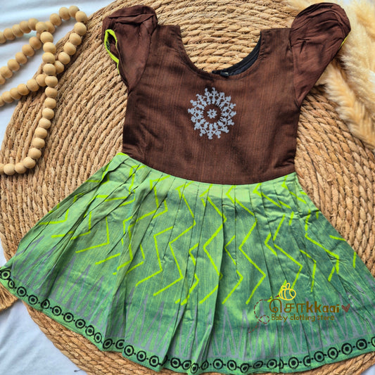 Artisan handmade Girl Frock - (6-9m) - Sokkaai