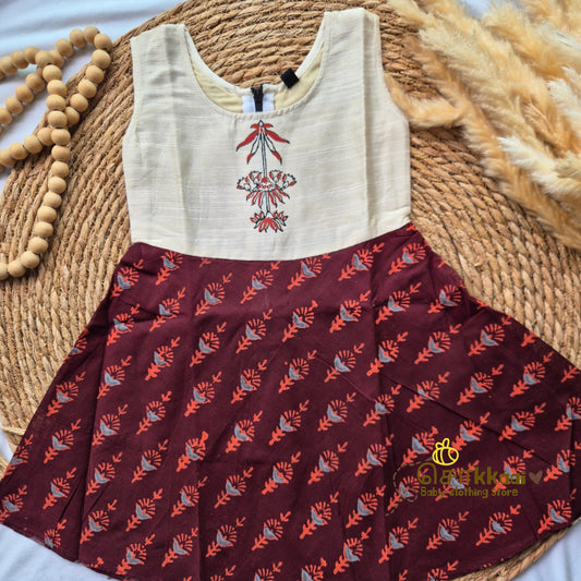 Artisan handmade Girl Frock - (9-12m) - Sokkaai
