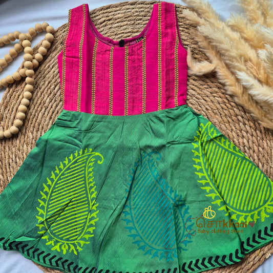 Artisan handmade Girl Frock - (9-12m) - Sokkaai