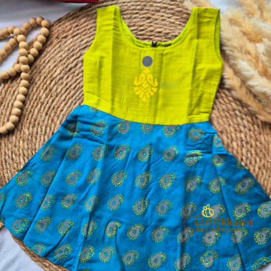 Artisan handmade Girl Frock - (9-12m) - Sokkaai