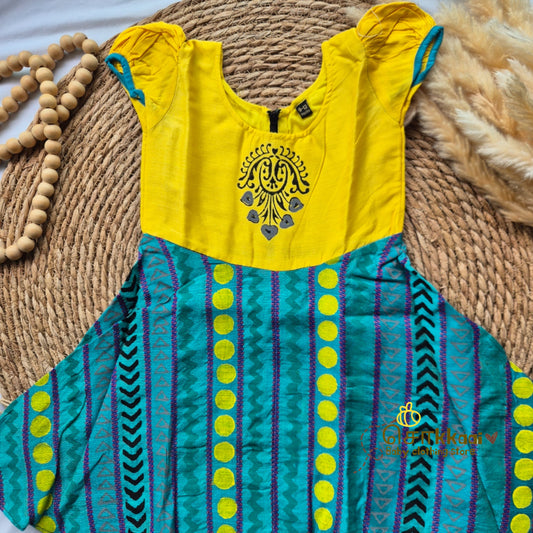 Artisan handmade Girl Frock - (9-12m) - Sokkaai