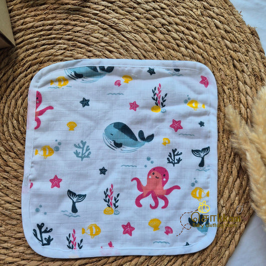 Deep Sea Giggles muslin (swaddle & wash cloth)- Sokkaai