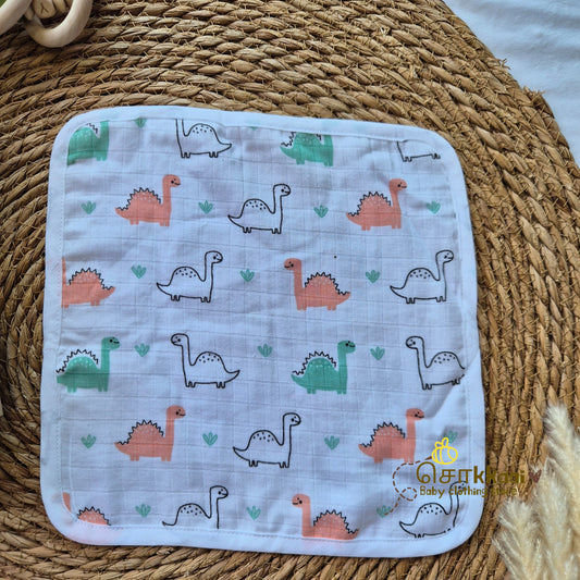 Dino Trail muslin (swaddle & wash cloth) - Sokkaai